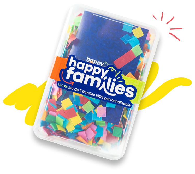 Carte cadeau LUNIK Créations dans sa boîte avec des confettis