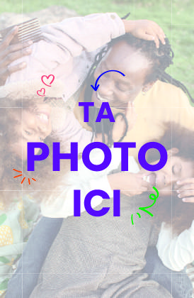 Dos de carte personnalisable Happy Families