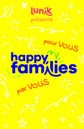 Dos de carte Happy Families jaune